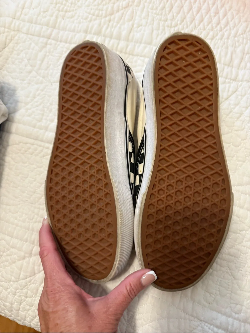 Platform Vans women’s Classic Slip-On Checkerboard Shoes size 10